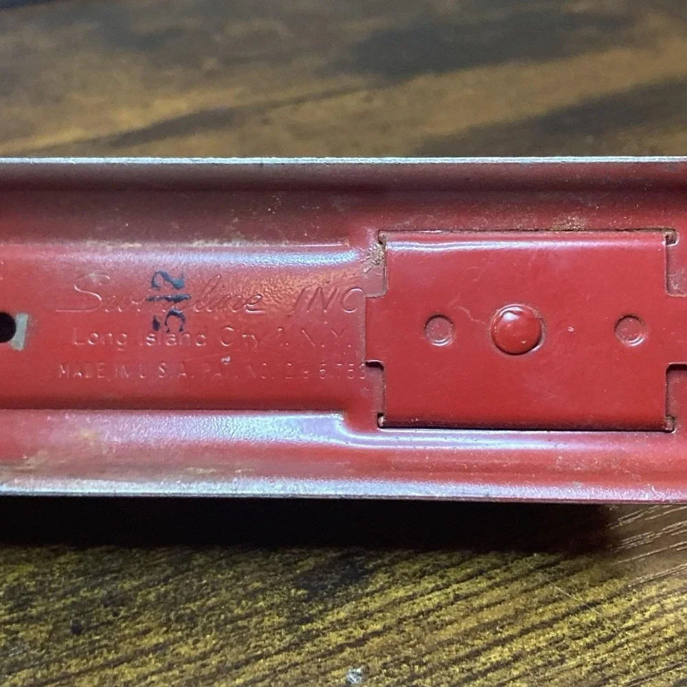 Vtg Swingline CUB Red Metal Stapler 50s MCM Style Desk Accessory USA Works 5